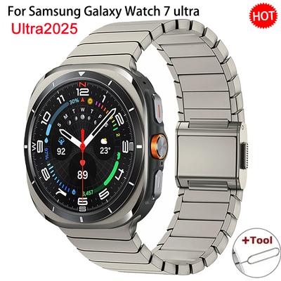 Nerezová a titanová řemínek pro Samsung Galaxy Ultra 2025 Luxusní magnetický náramek Galaxy ULTRA47 Řemínek k hodinkám Příslušenství
