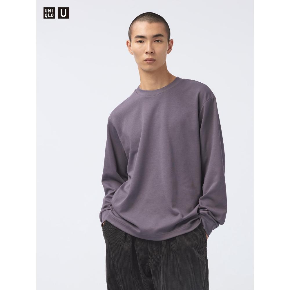 Uniqlo Airism Cotton Crewneck Tee  Long Sleeve 