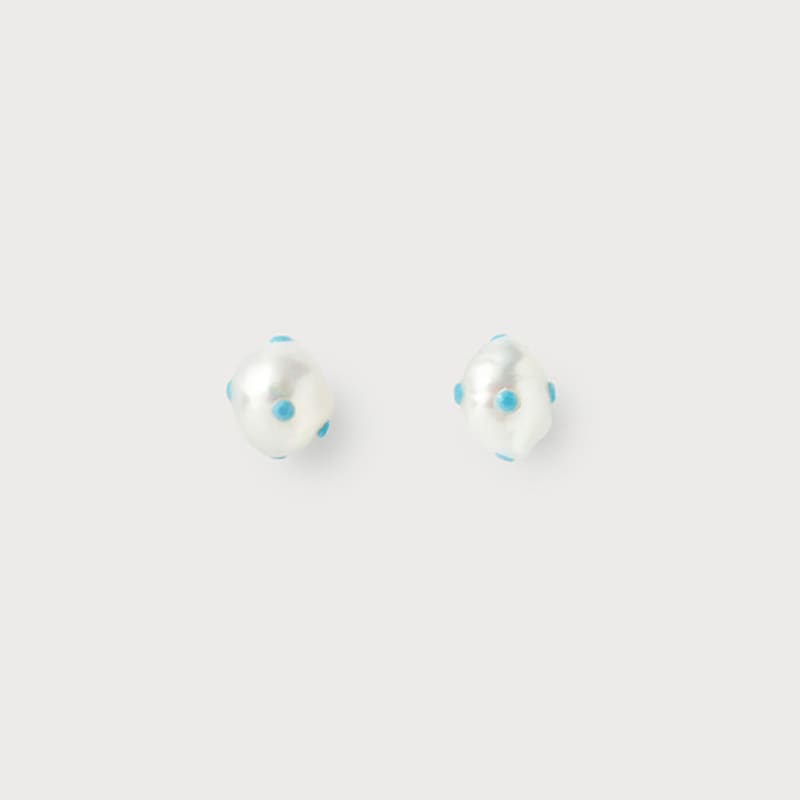 

PEARLSONATE Irregular Polkadots Earrings, Turquoise Türkiye