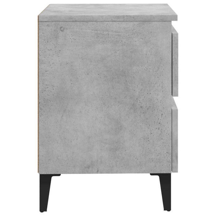 VidaXL Table de chevet gris béton 40x35x50 cm bois d'ingénierie 805877