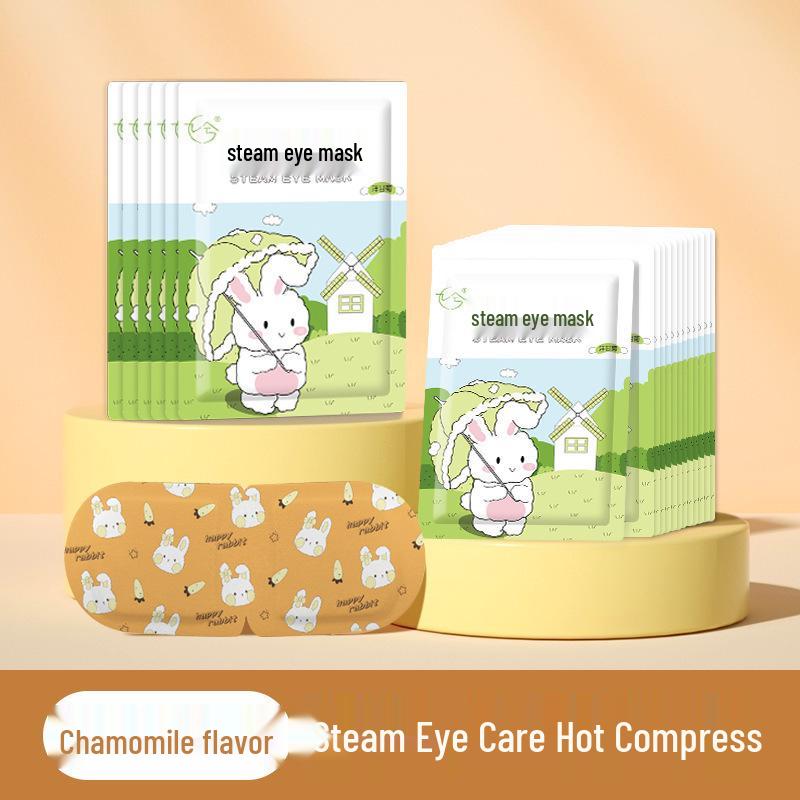 Animowana maseczka na oczy Steam: Łagodzi zmęczenie oczu, Zapewnia stałe ciepło do snu i ochrony oczu.