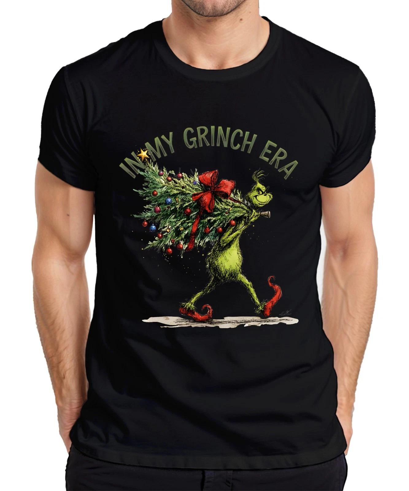 In My Grinch Era Weihnachten Weihnachtsbaum lustig Geschenk Retro Herren T-Shirt XL