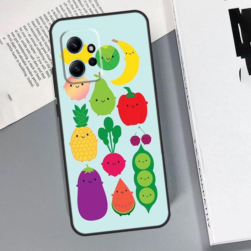 Vegan Pattern Funda For Xiaomi Redmi 12 9A 9C 10A 10C 12C Case Redmi Note 9 8 10 11 12 Pro 9S 10S 11S 12S