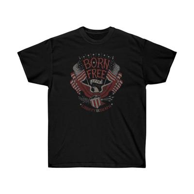 Lustiges 4. Juli Comfort Colors T-Shirt, Born Free Liberty Or Death Shirt