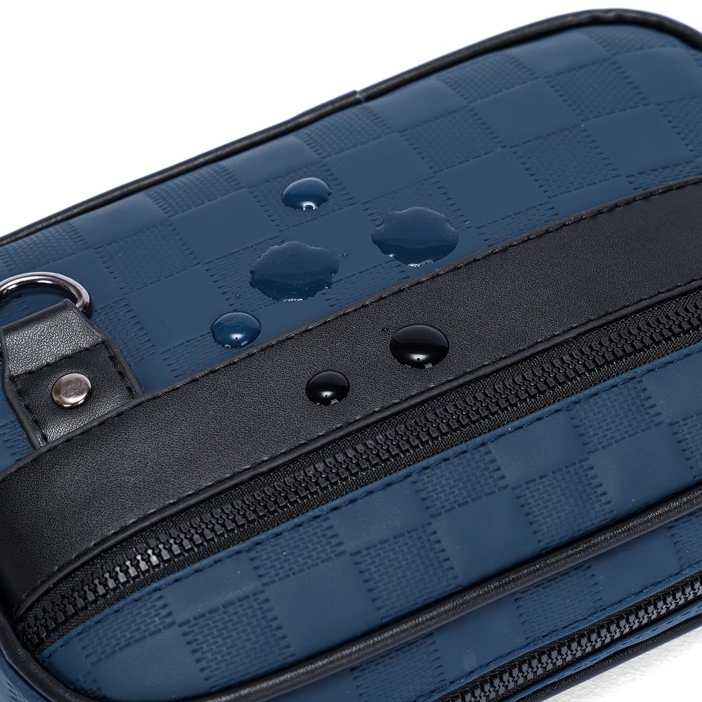 Men's Business Crossbody Bag – Soft PU Leather Shoulder Bag with Adjustable Strap for Work & Travel