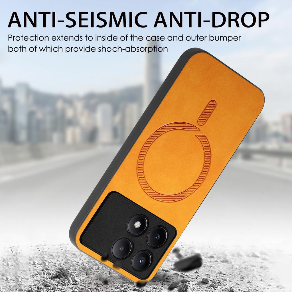 Magnetische Lederhülle für Xiaomi Redmi Note 13 Pro Plus 12 13C 13T POCO X6 5G C65 Kabelloses Laden Anti-Drop Schlanke Skin-Abdeckung
