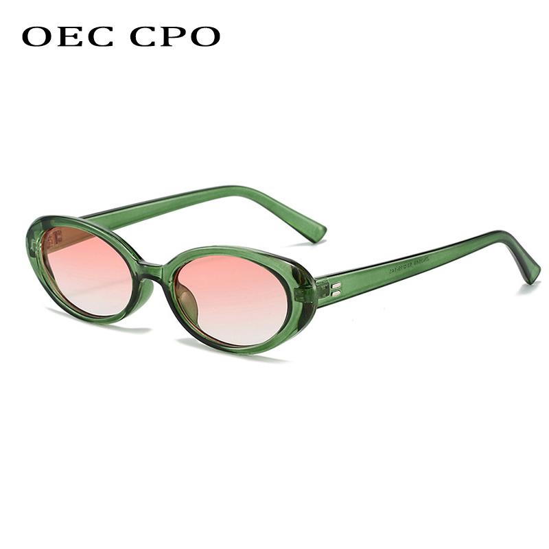 Retro Vintage Ovale Sonnenbrille Damen Marken-Designer Runde Sonnenbrille Herren UV400 Punk-Stil Luxus Brillen Damen Oculus