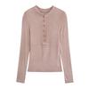 In Stock: 2026 New Style Slimming Lyocell Tencel Henley Long Sleeve Tee