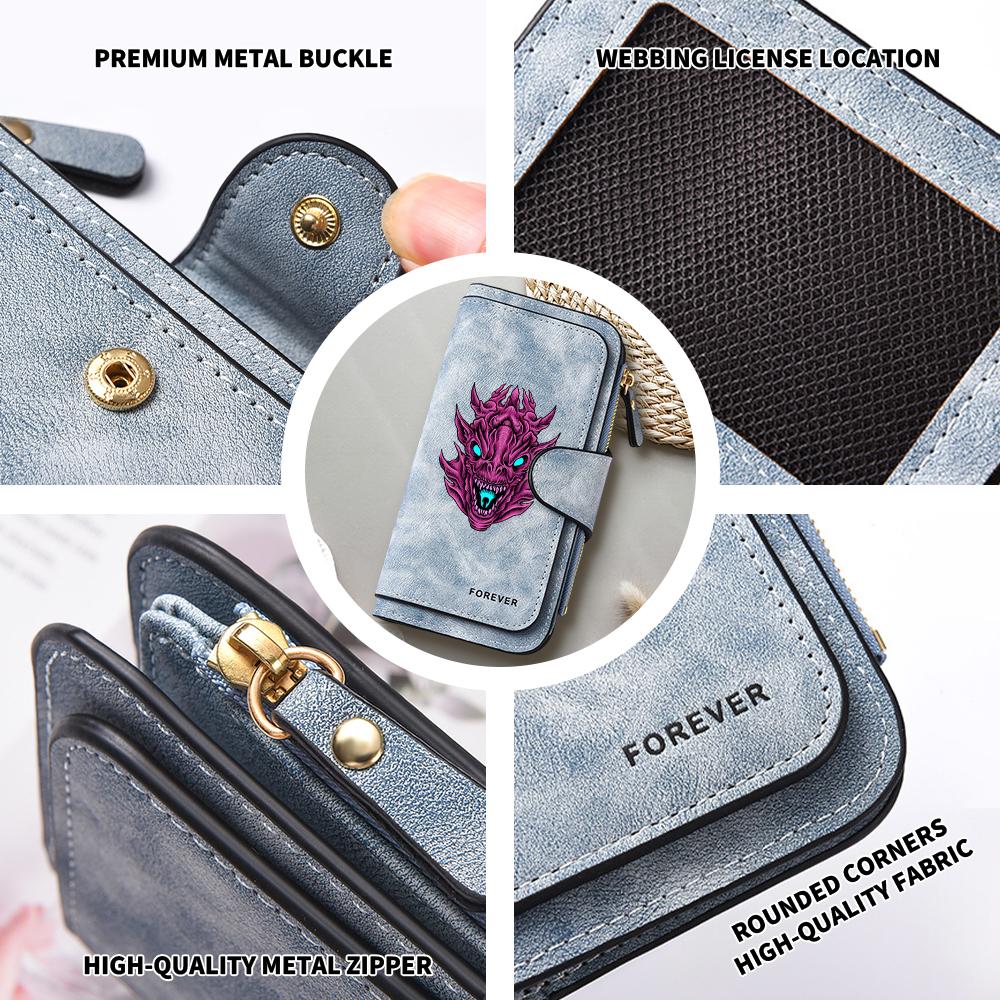 Gothic Dragon Print Wallet Cool Fashion Long Purse Portable Casual Card Holder