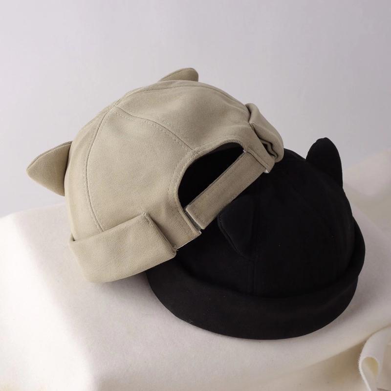 Cute cat ears melon hat children's versatile landlord hat street hip hop trendy hat sweet cool landlord hat