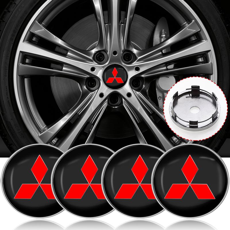 Car Wheel Hub Center Badge Caps Rims Wheel Covers Decoration For Mitsubishi Outlander Lancer 10 9 ASX Eclipse L200 Pajero Triton