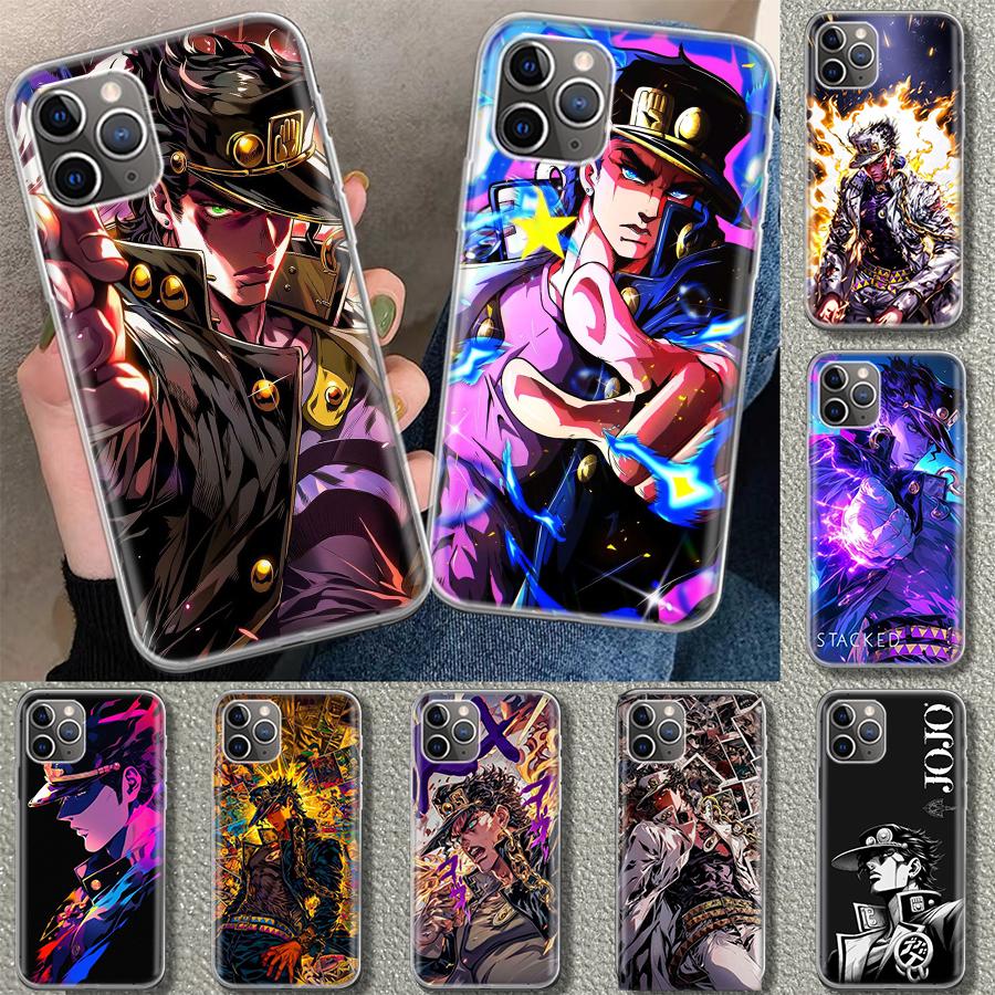 JoJo's Bizarre Adventure Kujo Jotaro Phone Case Cover for iPhone 11 12 13 Mini 14 15 Plus 16 Pro Max 17 Air 7 8 + SE Art Customi