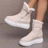 Fashion Winter Fashion Patchwork Snow Boots Women Non Slip Platform Snow Boots for Woman Faux Suede Short Plush Warm Booties Lady