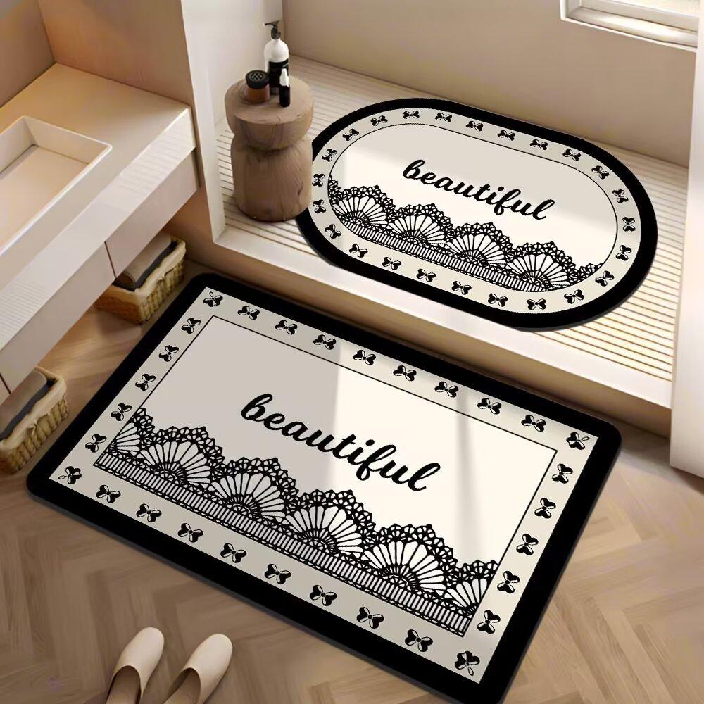 Bathroom Floor Mat Bathroom Non-slip Absorbent Toilet Strong Door Washroom Diatom Mud Quick Drying Mat Carpet Bathroom