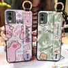 Durable Lanyard Phone Case For Nokia C32 Phone Holder Dirt-resistant Anti-knock Wristband Cartoon Wrist Strap Cute Ring