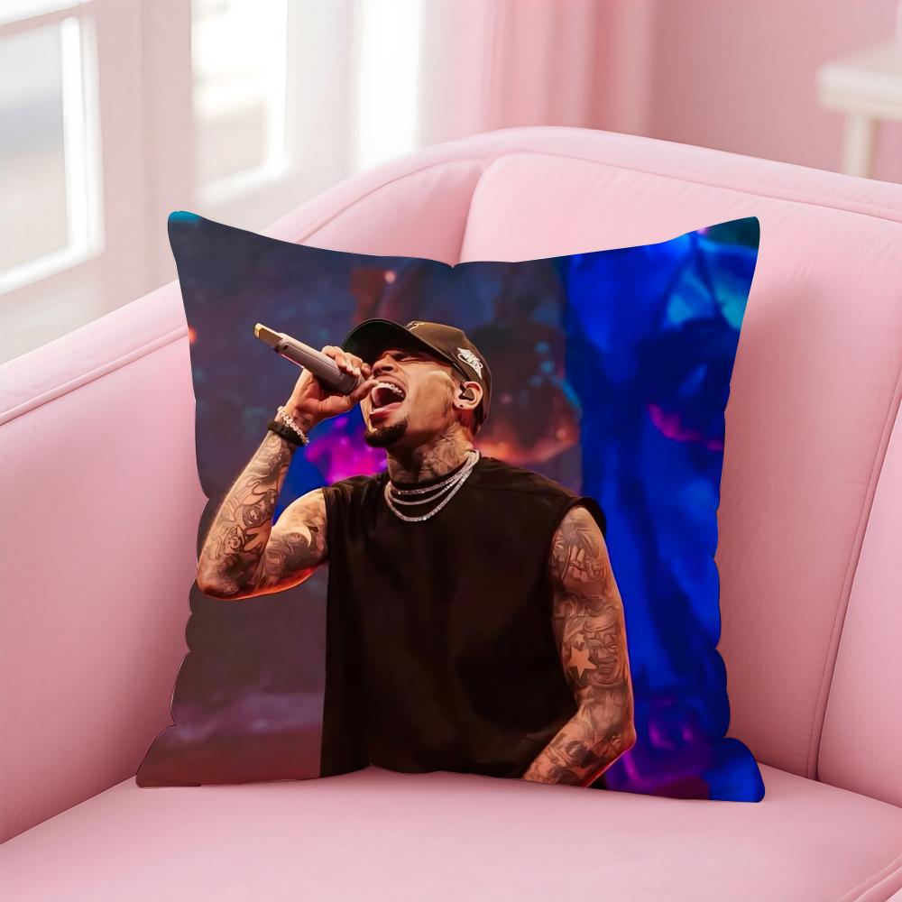 Hot C-Chris Brown Cushion Cover Comfortable Reversible Pillow Cover Ideal for Car Sofa Bedroom & Beyond