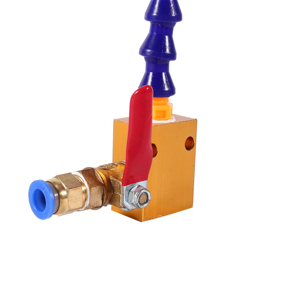 Mist Cooling Spray System Bidirection Tube   Valve for 8mm Air Pipe CNC Lathe