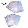 Light Purple File Bag 11 Hole Expandable Binder Folders for 2/3/4 Ring Document Pouch, Plastic Envelopes Pink Folder Pocket with Snap Button & Label,