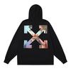 Off-White 2025 Autumn/Winter New OW Oil Painting Figure Pattern Men's and Women's Zipper Hoodie