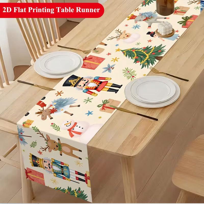 Home Furnishings Christmas Table Flag Printed Shoe Cabinet Table Mat Thickened Anti Slip Bed Flags Machine Washable Tablecloth