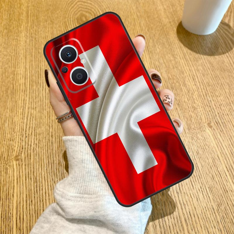 

Швейцария Швейцарский флаг Чехол Для OPPO Reno 7 8 Lite 14 F 13F 12F 11F 13 12 11 10 Pro OPPO Find X9 X8 X6 X5 Pro Чехол OPPO Reno14 F