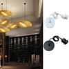 E27 Pendant Light Holder Kit 1m Hanging Wire with iling Socket Vintage Lamp Holder for DIY Chandelier Black White Color Choic