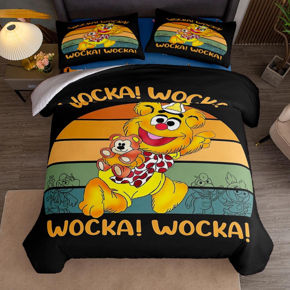 

Wocka Wocka Забавный комплект пододеяльника без простыни Королевский Квин Дабл Фул Твин Одинарный размер Набор постельного белья 135x200cm