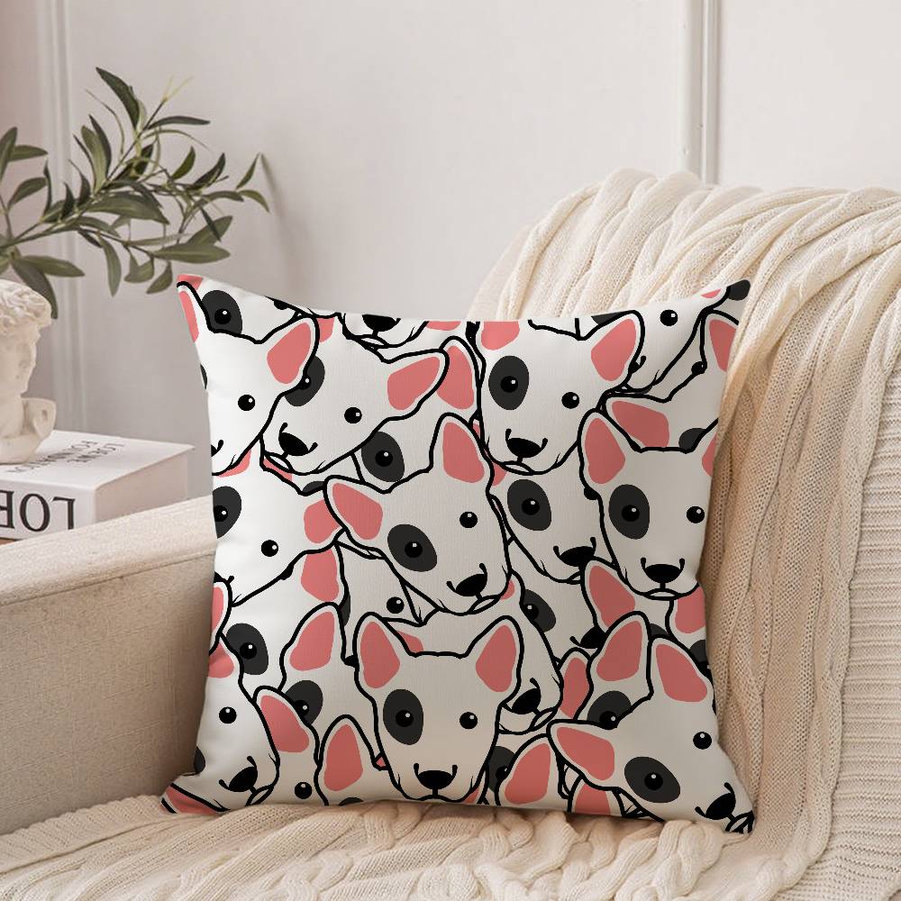 Cute Dog Face Pattern Pillow Case Home Decor Throw For Sofa Bed Car Room Decor Gift Idea