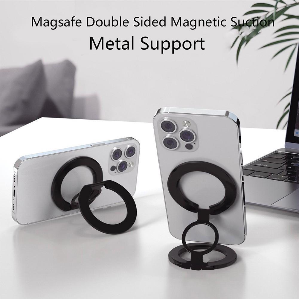 Magnetic Alloy Phone Stand: Multi-functional Desktop Holder for Universal Use