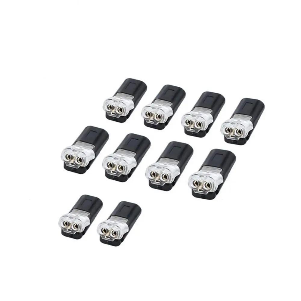 10PCs Mini Electrical Car Waterproof 12V Auto Connector Plug Cable Connections Strip Terminal Clamp Wire Connector