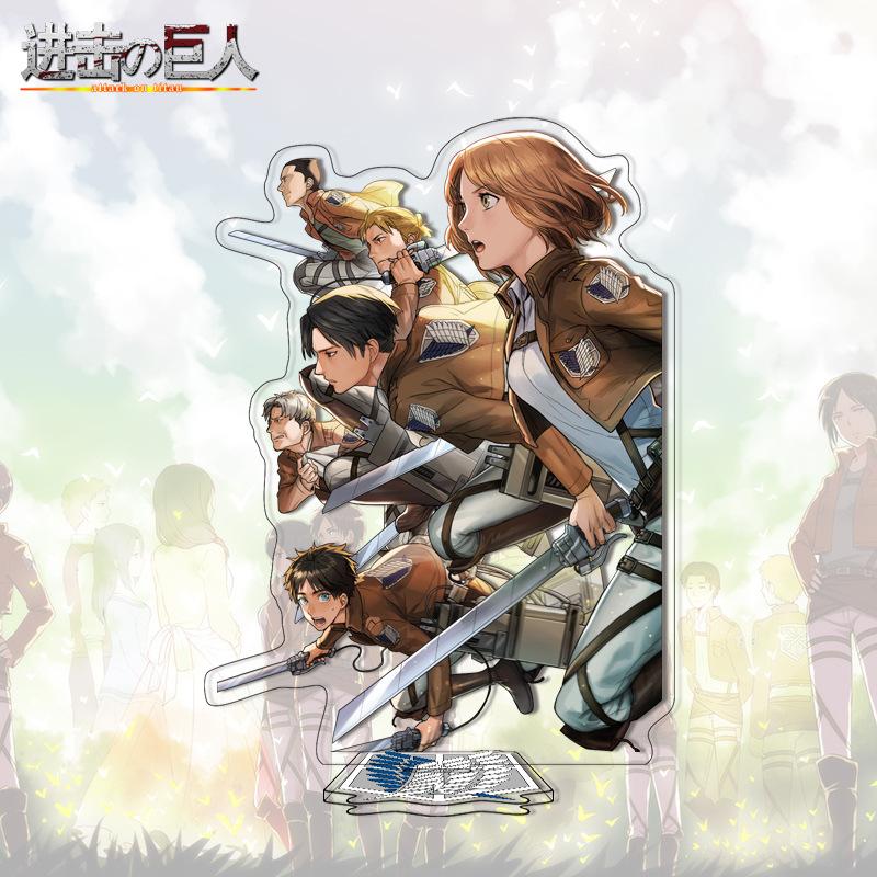 Attack on Titan Acrylic Stand Anime Large Stand Cartoon Cute Character Figure Display Stand Anime Merchandise Collectible Gift