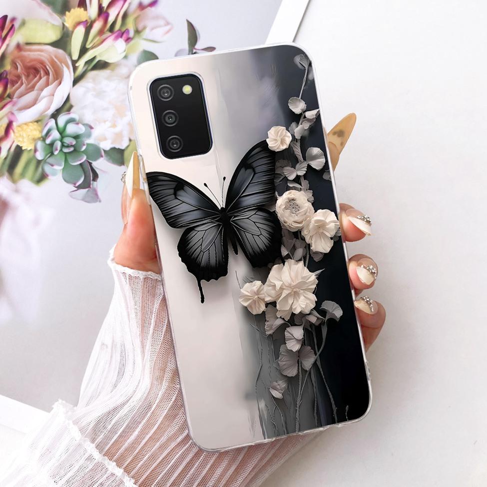 Clear Cover For Samsung A03s Case Cute Fashion Butterfly Funny Painted Casing For Samsung Galaxy A03s SM-A037F SM-A037M SM-A037G