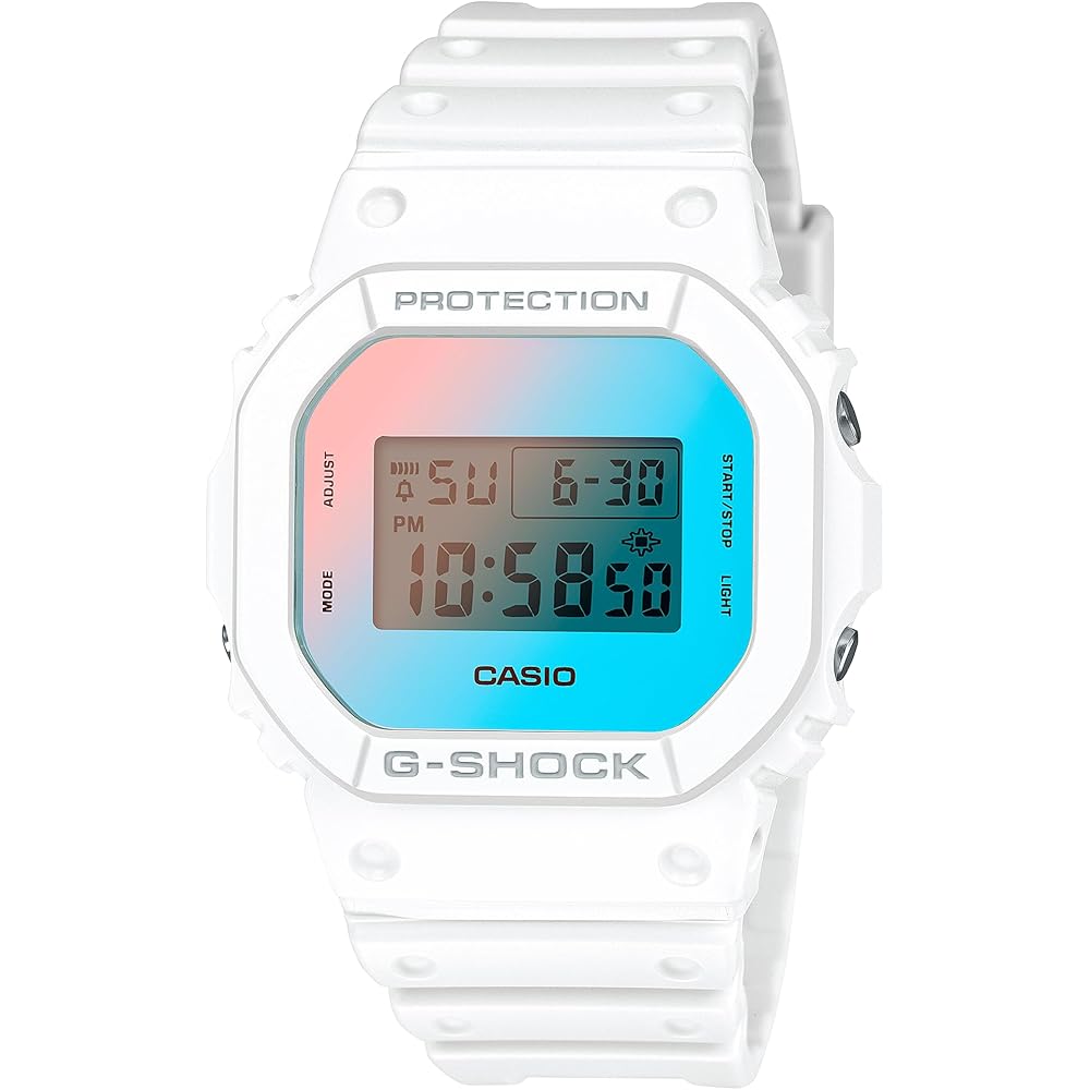 Casio G-Shock DW-5600TL-7 Men s Watch White Resin Case Water Resistant Digital Timepiece