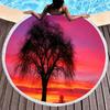 Big Tree Print Round Beach Towels, Polyester Sand Resistant Shawl Beach Blanket,Soft Absorbent Quick Dry Pool Towel Picnic Mat