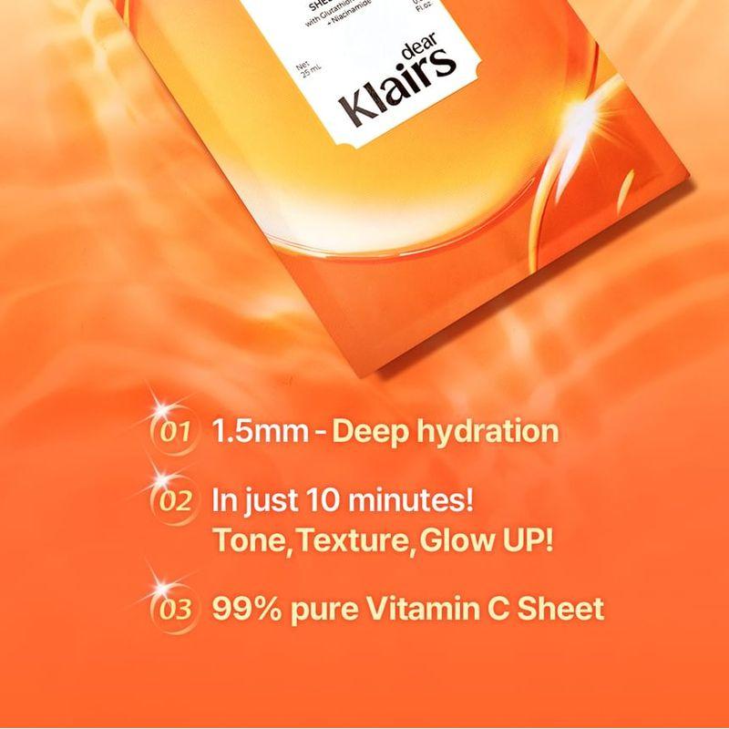dear, klairs Vita 10 Radiance Sheet Mask Set