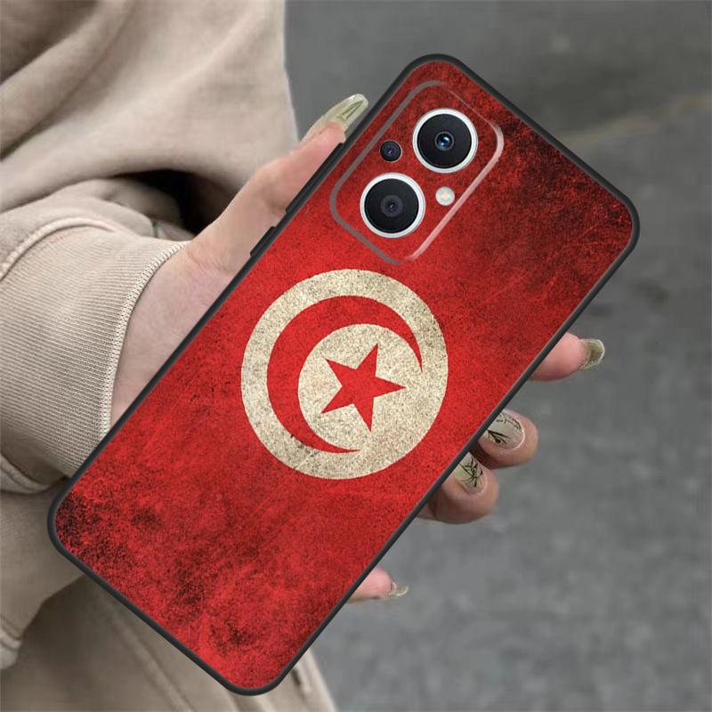 Tunisia Flag Map Case For OPPO Reno 11 11F 10 Pro 4Z 5Z 8T 5 6 7 8 Lite OPPO Find X5 X6 Pro X2 X3 Lite Cover