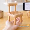 Wooden Mobile Phone Stand - Cute Chair Design for Lazy Viewing, Perfect Desktop Ornament