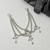 Hip Hop Cross Pentagram Bag Chain Pendant, Fashion Metal Chain Keychain Pendant