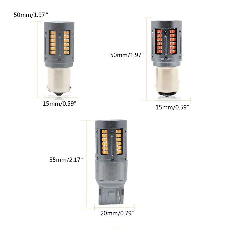 2Pcs Automotive Headlamp Indicator Light LED Bulb 84SMD 6000K Car Fog Light Bulb Automotive Light Bulbs
