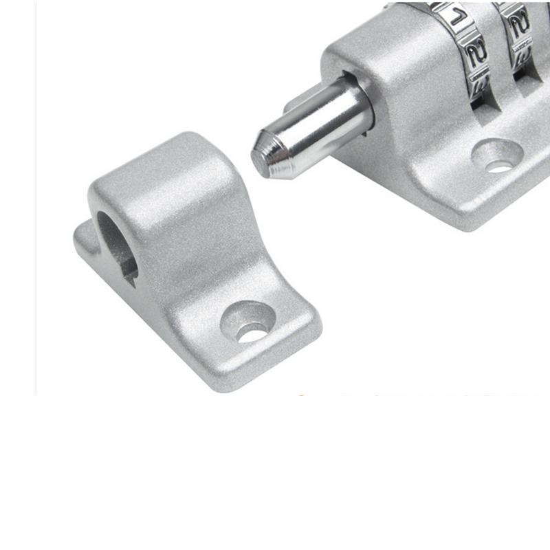 Password Lock Black Silver Bolt Metal Door Latch Anti-theft Safety Combination Digit Padlock Outdoor Home Wood Gate Hardware