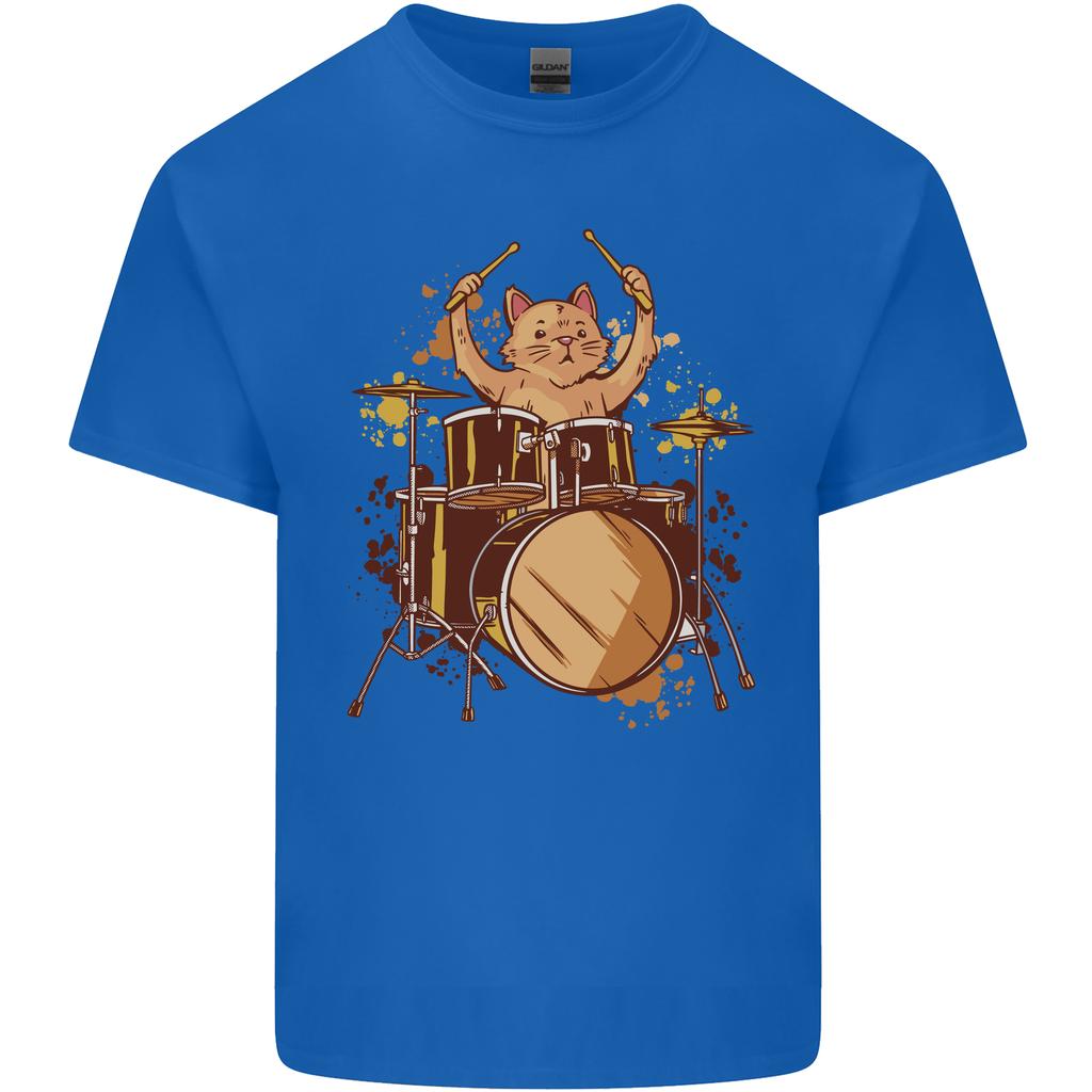 A Cat Drummer Drumming Unisexs Light Cotton TShirt