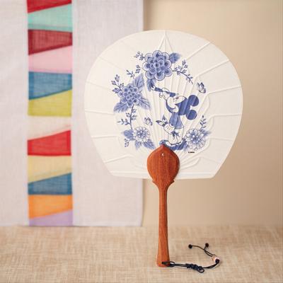 Ventilador de Mão Dupla Gokduseon Colaboração Tradicional Coreana Mickey & Minnie