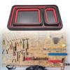 3 Pack Silicone Magnetic Parts Trays, Foldable Metal Component Storage Space Saving Organizer for Efficient Workstations