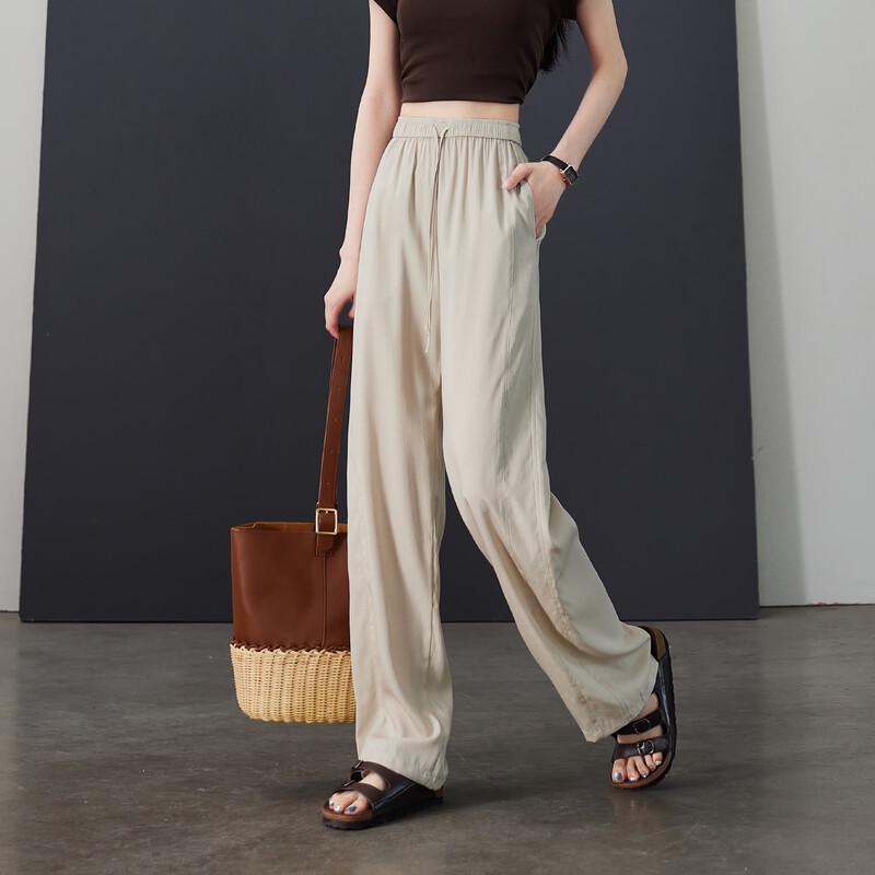 SOFSIL Women's High-Waist Wide-Leg Casual Pants