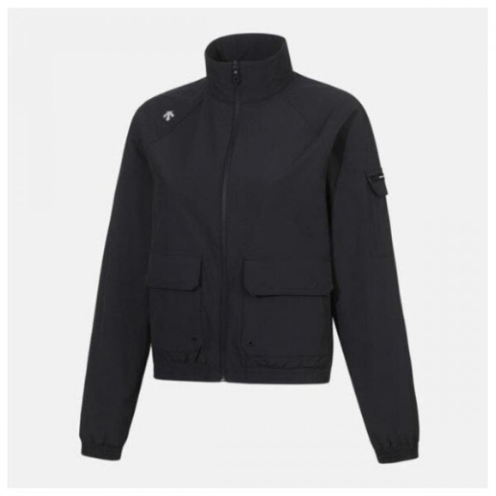 

DeScent ветрозащитная куртка Kqf Sp122twt12 Blk женская с воротником-стойкой и сетчатой подкладкой для утепления Black series/80