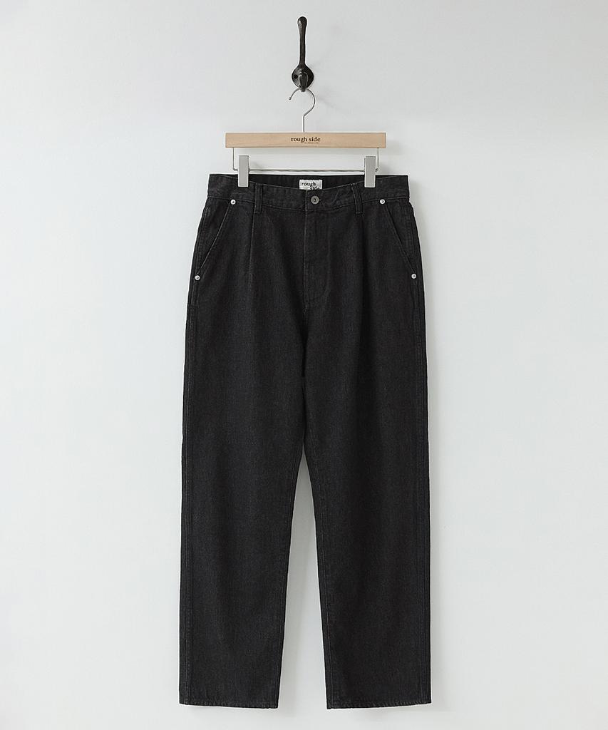 Leopeusaideu Drape Denim Pants Black