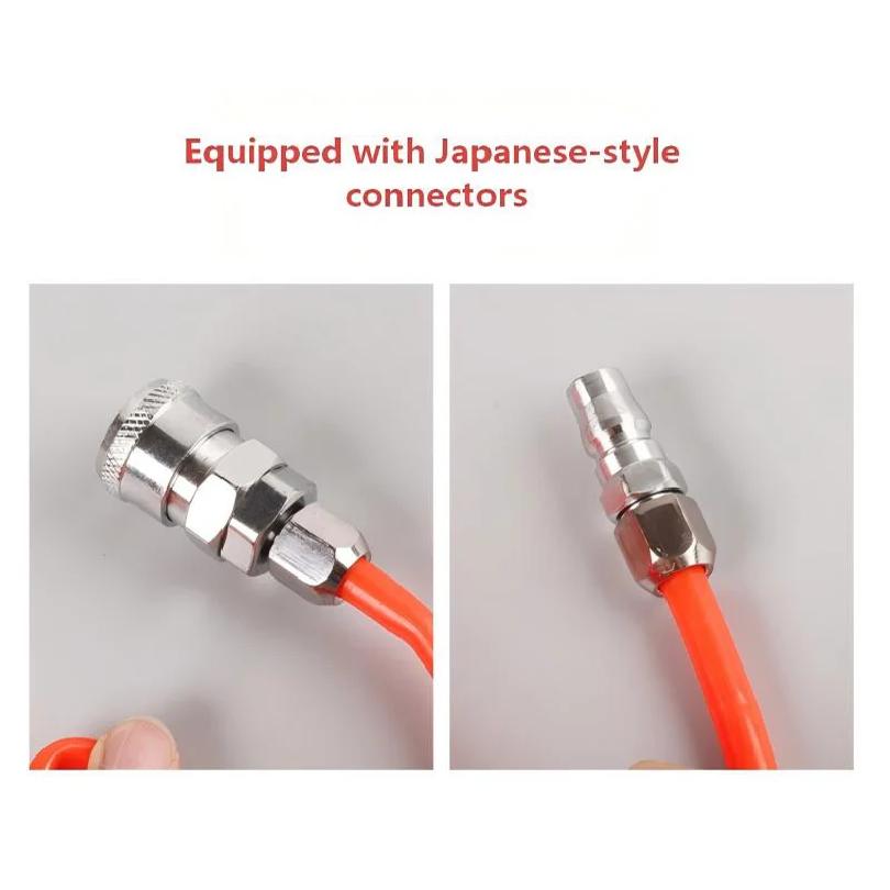 Heavy-Duty Pneumatic Straight Pipe Air Compressor Hose with Quick Connector – Ideal for Tools, Garden Gear & More