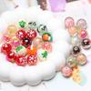 Acrylic Christmas Decoration Hand Drawn Beads DIY Bead Bracelet Accessories Phone Chain Necklace Car Hanging Bead Accessories