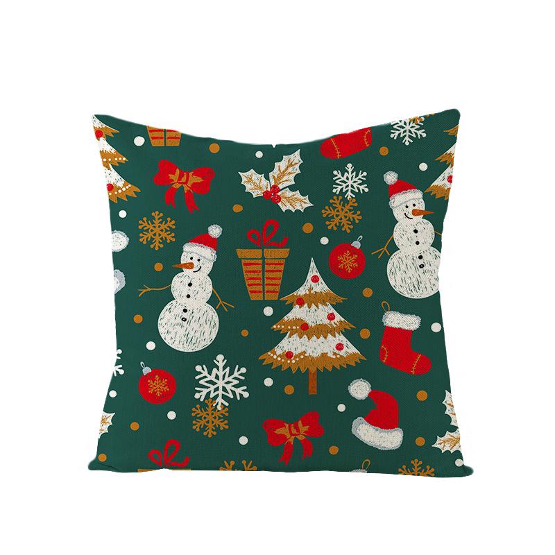 Cartoon Digital Printing Christmas Pillow Cover New Style Square Polyester Pillow Cover Cushion Cover