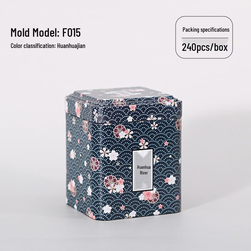 Mini Square Tea Tin: Portable Sealed European Pastoral Style